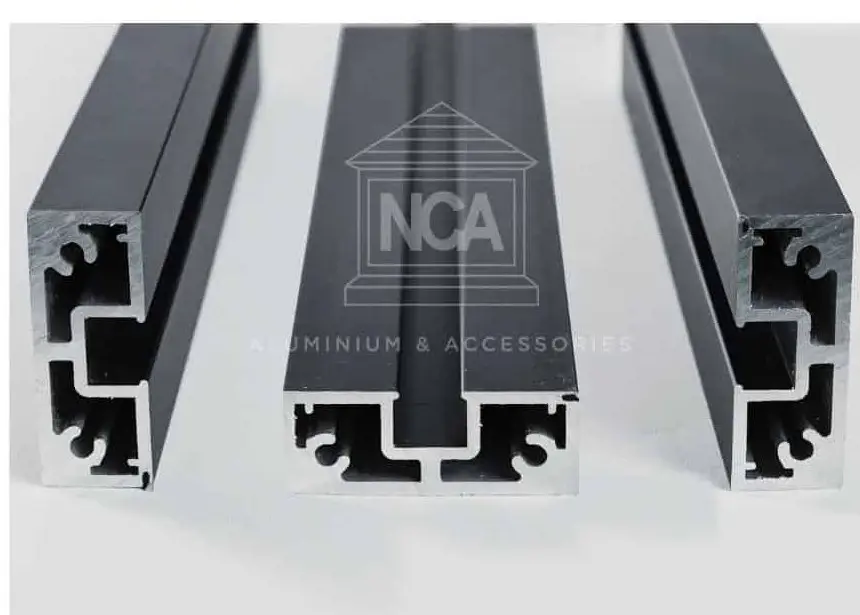 Profil aluminium finishing hitam